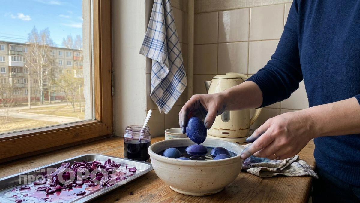 Больше не коплю луковую шелуху, ведь самый обычный овощ придает яйцам благородный фиолетовый оттенок за час