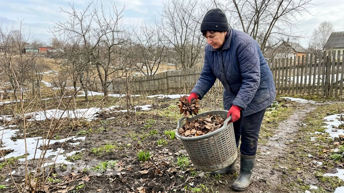 Больше не трачу деньги на магазинный грунт и просто делаю в марте бесплатный перегной из прошлогодних листьев