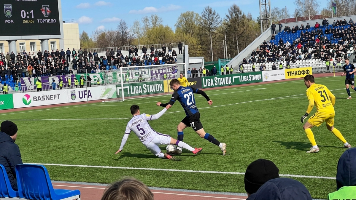 «Уфа» спаслась от поражения голом с углового в матче с «Торпедо»
