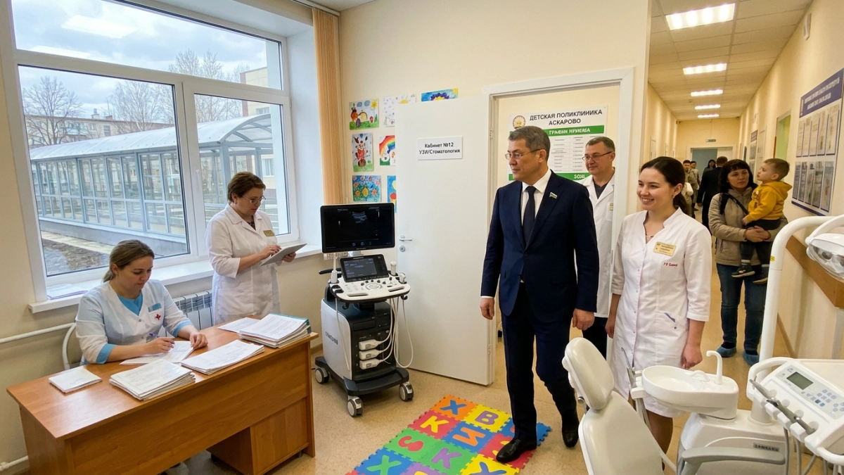 В Абзелиловском районе открыли поликлинику на 150 детей в смену