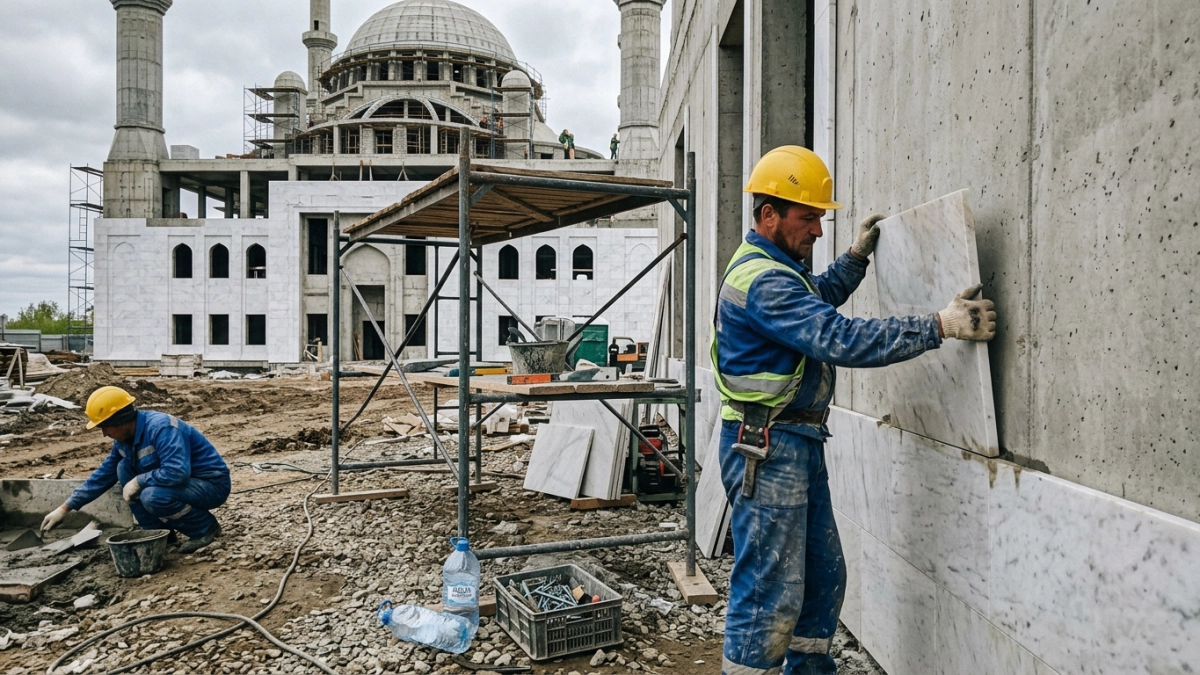 Мечеть «Ар-Рахим» в Уфе: фасады в мраморе и открытие уже в этом году