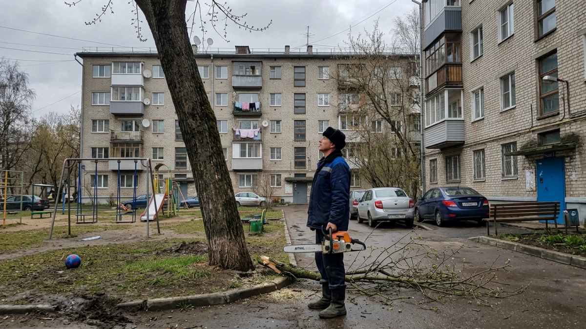 Спилить дерево во дворе без разрешения грозит штрафом