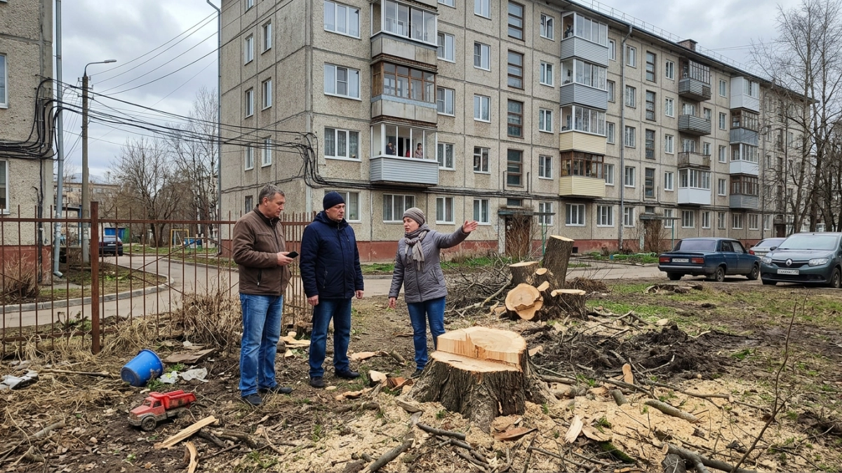Жители пожаловались на затенение — в Авдоне вырубили целую аллею