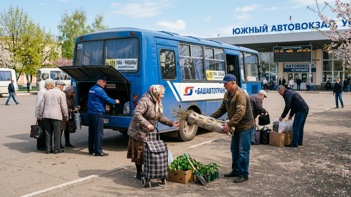 «Башавтотранс» с 25 апреля запускает сезонные автобусы до садов и сёл
