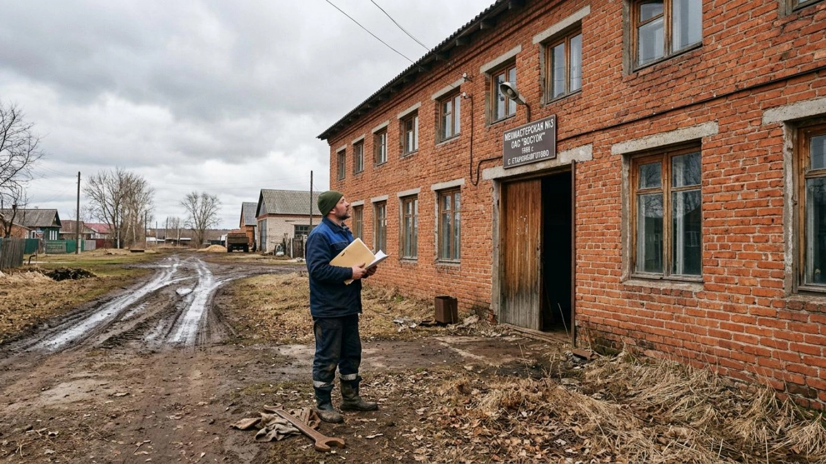 В Башкирии продают мастерскую 1986 года с участком почти в гектар
