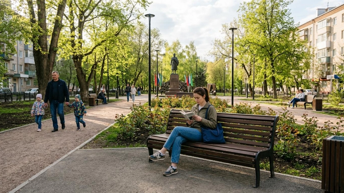 В Уфе за три недели преобразили сквер партизанки Клавдии Абрамовой