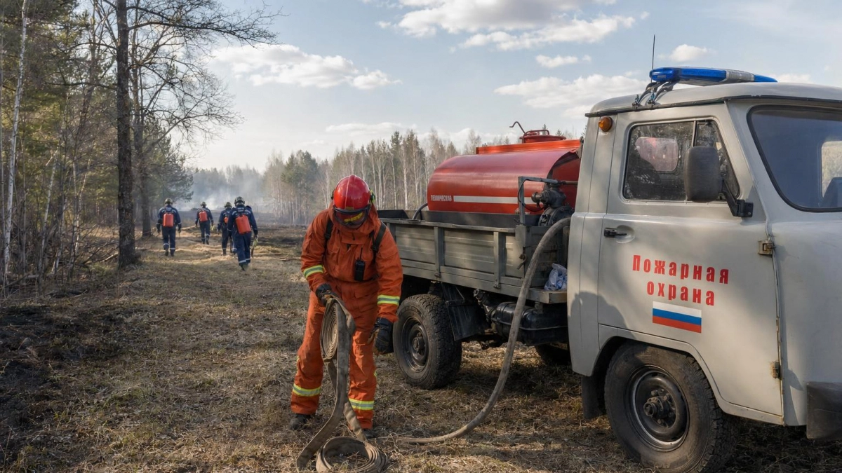 За сутки в Башкирии потушили шесть очагов возгорания сухой травы