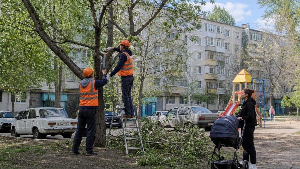 Спилить дерево во дворе: разрешение мэрии обязательно, УК — нет