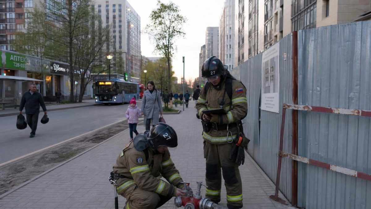 Чёрный столб дыма над Уфой: пожар на стройке кампуса локализован