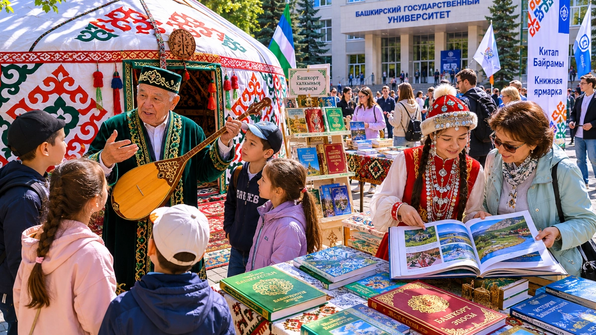 В Уфе открылась «Китап-байрам»: юрта, сэсэны и башкирский фольклор