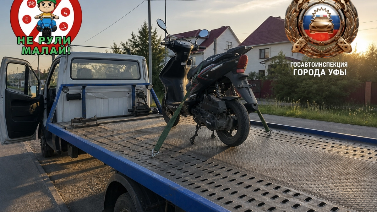 В Уфе за выходные поймали трех подростков на питбайках и мотороллере