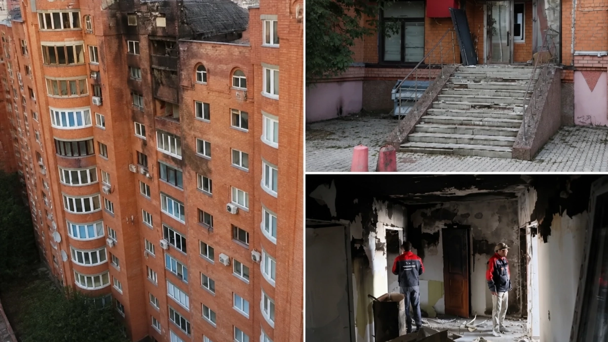 В Уфе начали ремонт дома, где после атаки БПЛА пострадали три квартиры