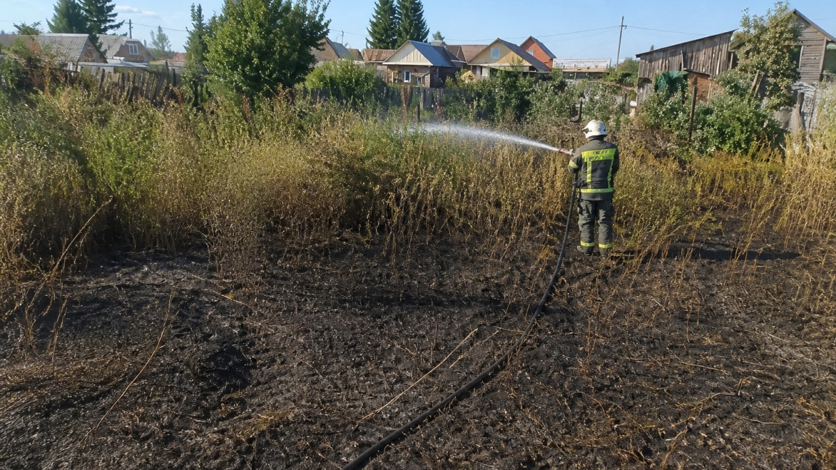 В Башкирии за сутки потушили два возгорания сухой травы в разных районах