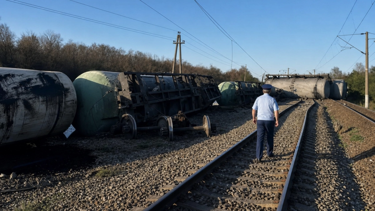 Поезд Адлер — Уфа пустили в объезд после схода грузовых вагонов под Ростовом