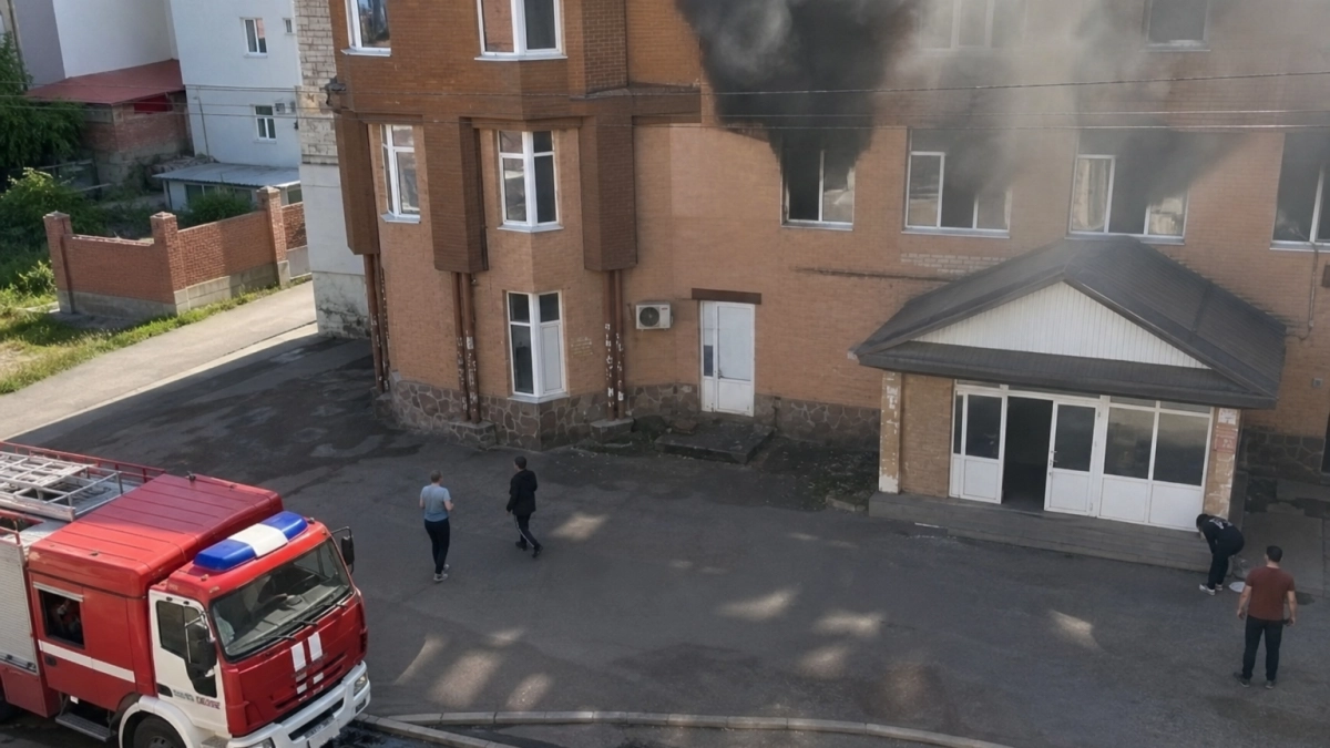 При пожаре в ТСК «Солнечный» в Стерлитамаке эвакуировали 17 человек