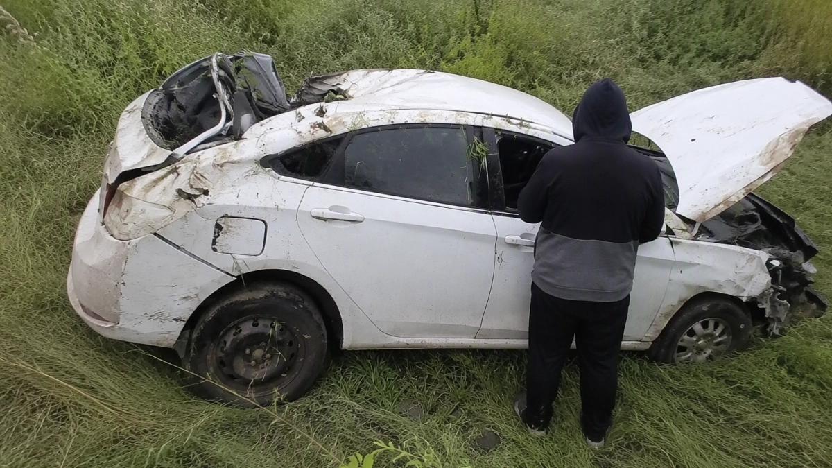 В Башкирии 45-летний водитель погиб после съезда в кювет и опрокидывания